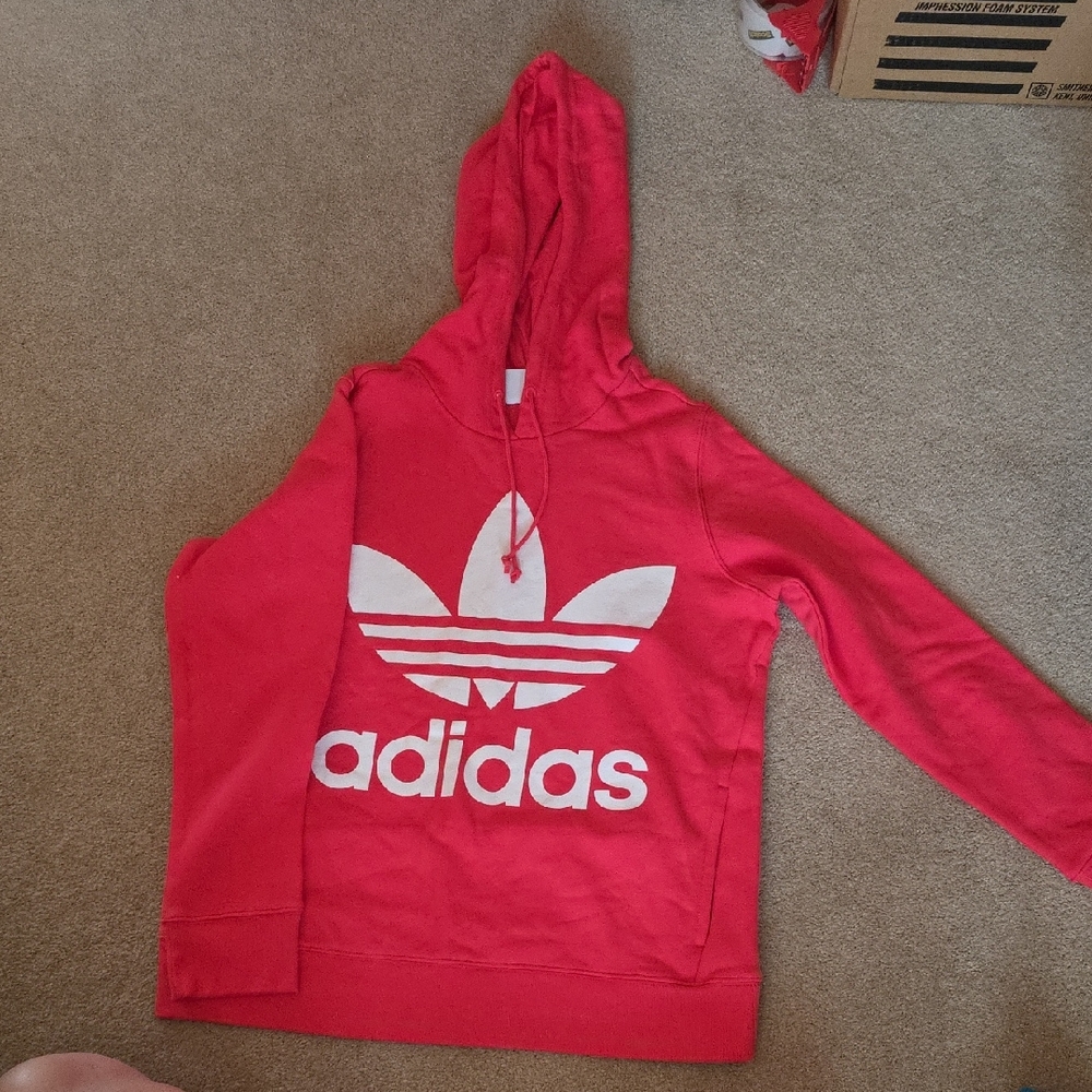 Adidas Trefoil Red Hoodie
